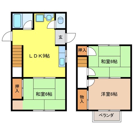 生津貸家の物件間取画像